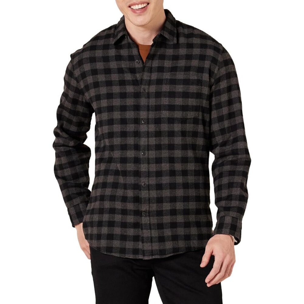 mens Long-sleeve Flannel Shirt